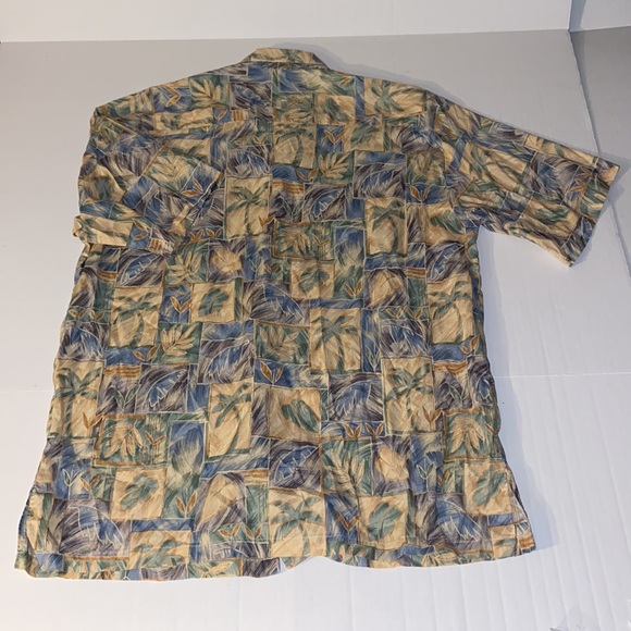 Tori Richard Men’s Large Short Sleeve Palm Print Button Up Shirt - Picture 2 of 5